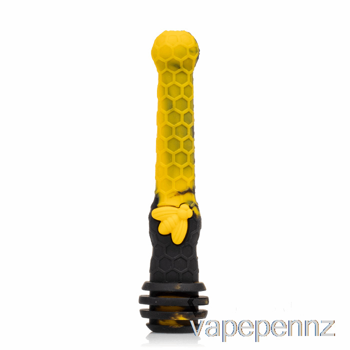 Stratus Honey Dipper Silicone Dab Straw Sol (Black / Yellow) VAPE NZ